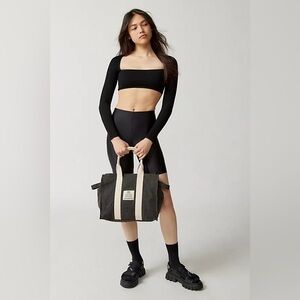 Urban Outfitters - BDG Serena Canvas Tote Bag - One Size - Black & White